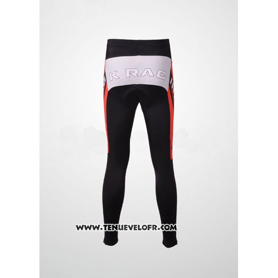 2010 Maillot Ciclismo Rock Racing Rouge et Bleu Clair Manches Longues et Cuissard